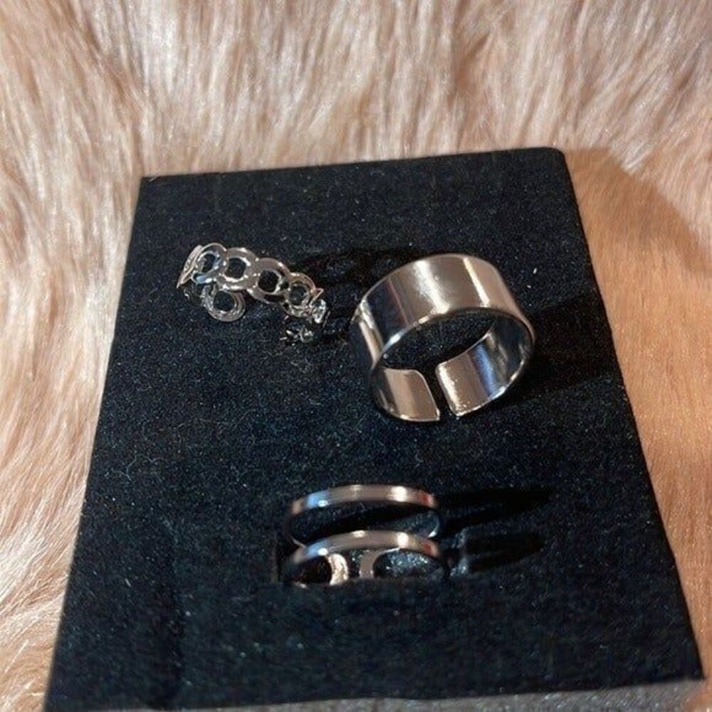 3-Piece‎ set Stainless Steel Adjustable Rings NWT - Picture 11 of 12